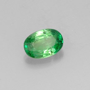 Granada Tsavorita Verde cromado Natural 0.62ct, Corte Oval, VS