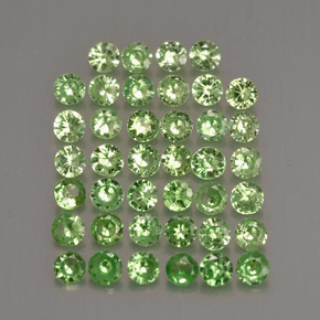 Pedras preciosas de granada tsavorita verde natural de  ct, corte redondo, VVS-VS