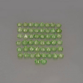 Pedras preciosas de granada tsavorita verde natural de  ct, corte redondo, VS