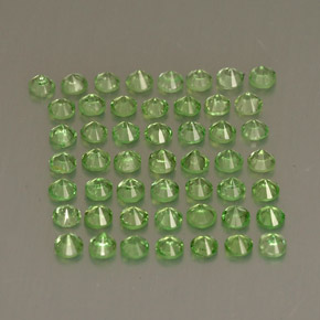Pedras preciosas de granada tsavorita verde natural de  ct, corte redondo, VS