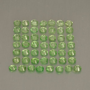 Pedras preciosas de granada tsavorita verde natural de  ct, corte redondo, VS