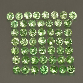Pedras preciosas de granada tsavorita verde natural de  ct, corte redondo, VS