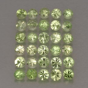 Pedras preciosas de granada tsavorita verde natural de  ct, corte redondo, VS