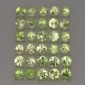 Pedras preciosas de granada tsavorita verde natural de  ct, corte redondo, VS