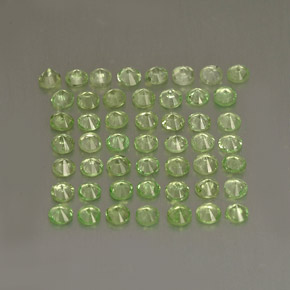 Pedras preciosas de granada tsavorita verde natural de  ct, corte redondo, VS