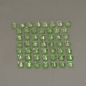 Pedras preciosas de granada tsavorita verde natural de  ct, corte redondo, VS