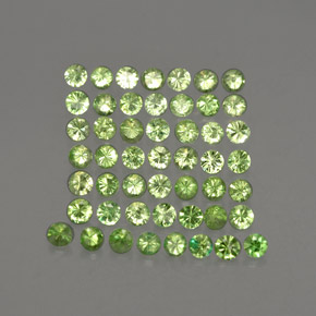 Pedras preciosas de granada tsavorita verde natural de  ct, corte redondo, VS