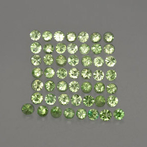 Pedras preciosas de granada tsavorita verde natural de  ct, corte redondo, VS