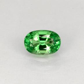 Granada tsavorita verde natural 0,63ct, corte oval, VS