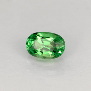 Granada tsavorita verde natural 0,63ct, corte oval, VS