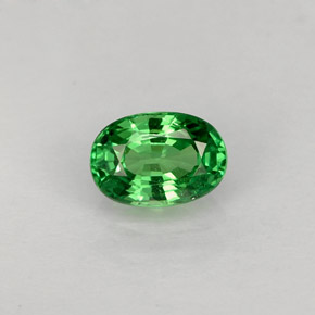 Granada tsavorita verde natural 0,65ct, corte oval, VS