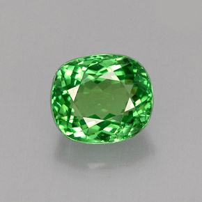 Granada Tsavorita Verde cromado Natural 1.20ct, Almofada cortada, VVS-VS