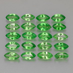 Pedras preciosas de granada tsavorita verde natural de 3,67 ct, marquise, VS
