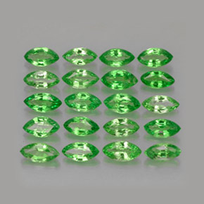 Pedras preciosas de granada tsavorita verde natural de 3,67 ct, marquise, VS