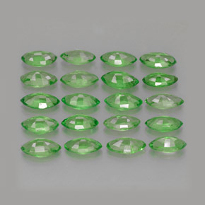 Pedras preciosas de granada tsavorita verde natural de 3,67 ct, marquise, VS