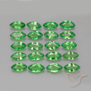 Pedras preciosas de Granada Tsavorita Verde médio natural de 3.12 ct, Marquesa, VS