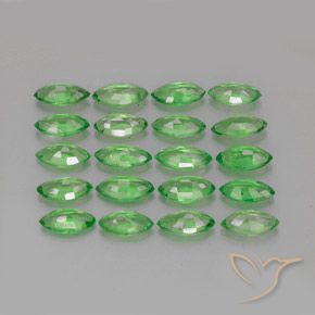 Pedras preciosas de Granada Tsavorita Verde médio natural de 3.12 ct, Marquesa, VS