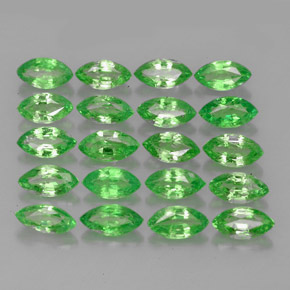 Pedras preciosas de granada tsavorita verde natural de  ct, marquise, VS