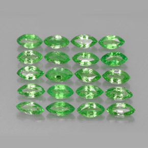 Pedras preciosas de granada tsavorita verde natural de  ct, marquise, VS