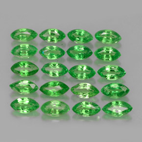 Pedras preciosas de granada tsavorita verde natural de  ct, marquise, VS