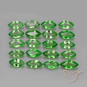 Pedras preciosas de Granada Tsavorita Verde médio natural de 3.32 ct, Marquesa, VS