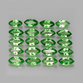 Pedras preciosas de granada tsavorita verde natural de 3,60 ct, marquise, VS