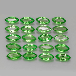 Pedras preciosas de granada tsavorita verde natural de 2,82 ct, marquise, VS