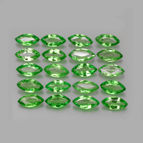 Pedras preciosas de granada tsavorita verde natural de 2,82 ct, marquise, VS