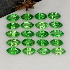 Pedras preciosas de granada tsavorita verde natural de 3,86 ct, marquise, VS