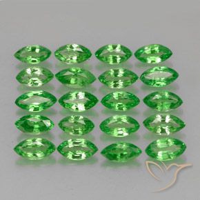 Pedras preciosas de Granada Tsavorita Verde médio natural de 3.49 ct, Marquesa, VS