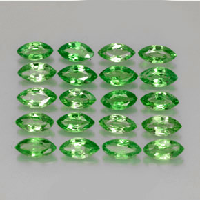 Pedras preciosas de granada tsavorita verde natural de  ct, marquise, VS