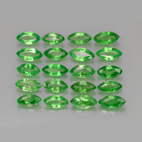 Pedras preciosas de granada tsavorita verde natural de 3,40 ct, marquise, VS