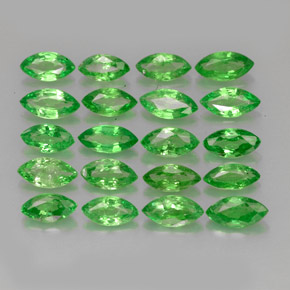 Pedras preciosas de granada tsavorita verde natural de 3,40 ct, marquise, VS