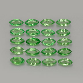 Pedras preciosas de granada tsavorita verde natural de 3,00 ct, marquise, VS