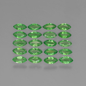 Pedras preciosas de granada tsavorita verde natural de 2,87 ct, marquise, VS