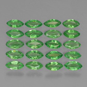 Pedras preciosas de granada tsavorita verde natural de 2,87 ct, marquise, VS