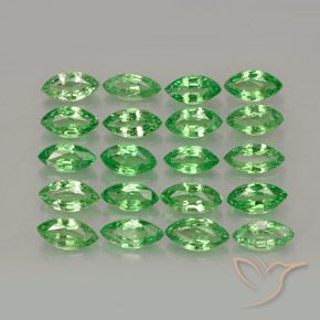 Pedras preciosas de Granada Tsavorita verde elétrico natural de 3.40 ct, Marquesa, VS