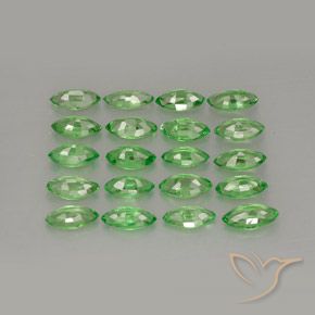 Pedras preciosas de Granada Tsavorita verde elétrico natural de 3.40 ct, Marquesa, VS