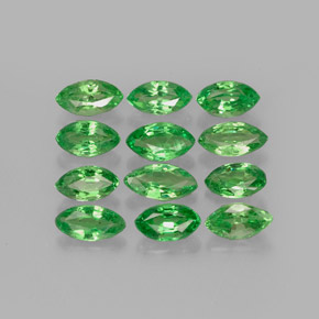 Pedras preciosas de granada tsavorita verde natural de  ct, marquise, VS