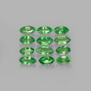 Pedras preciosas de granada tsavorita verde natural de  ct, marquise, VS