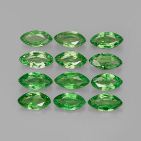 Pedras preciosas de granada tsavorita verde natural de  ct, marquise, VS