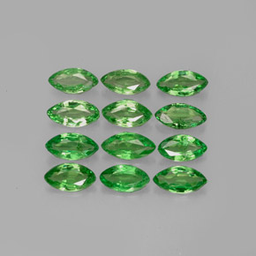 Pedras preciosas de granada tsavorita verde natural de  ct, marquise, VS