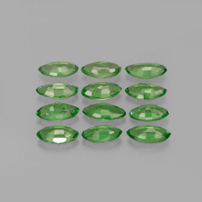 Pedras preciosas de granada tsavorita verde natural de  ct, marquise, VS