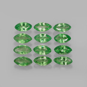 Pedras preciosas de granada tsavorita verde natural de  ct, marquise, VS