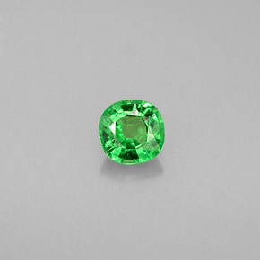 Granada tsavorita verde natural 0,46ct, almofada cortada, VS-SI