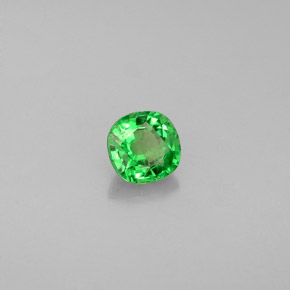 Granada tsavorita verde natural 0,46ct, almofada cortada, VS-SI