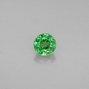 Granada tsavorita verde natural 0,47ct, corte redondo, VS-SI