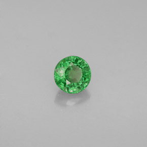 Granada tsavorita verde natural 0,47ct, corte redondo, VS-SI
