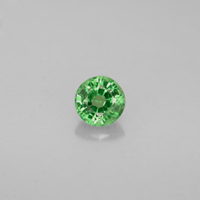 Granada tsavorita verde natural 0,43ct, corte redondo, VS