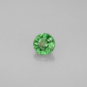 Granada tsavorita verde natural 0,43ct, corte redondo, VS